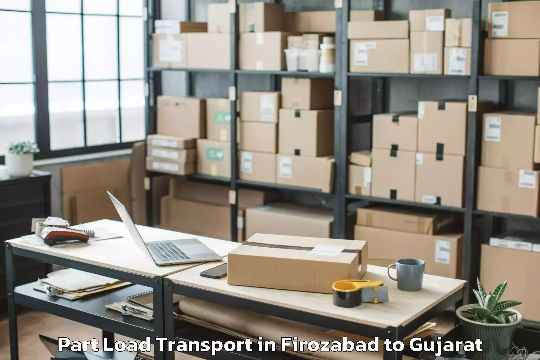 Expert Firozabad to Chalala Part Load Transport